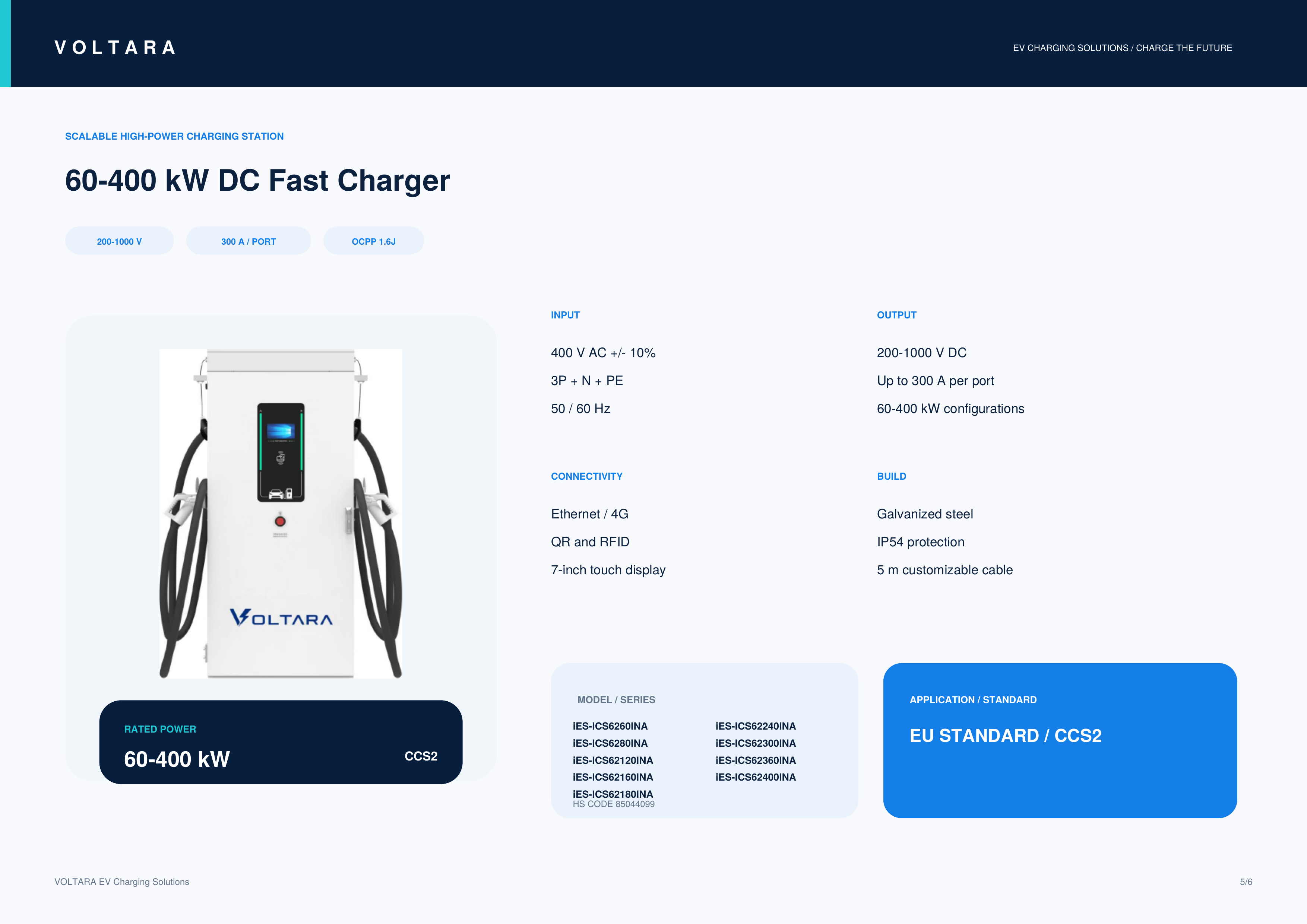 60-400 kW DC Fast Charger Voltara